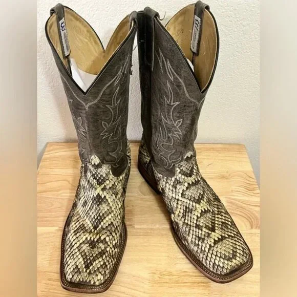 Men’s Anderson Bean Square Toe Eastern Cut Rattlesnake Boots 13EE BootDaddy Anderson Bean Mens Eastern Rattlesnake Boots main image 3